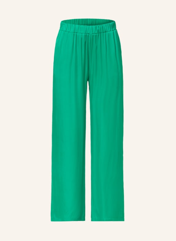 darling harbour Wide leg trousers in satin GREEN