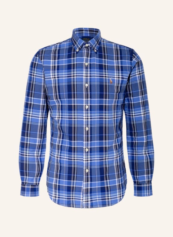 POLO RALPH LAUREN Oxford shirt custom fit LIGHT BLUE/ WHITE/ BLUE