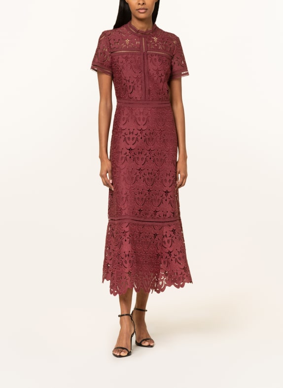 IVY OAK Lace dress MARIANNA with cut-out DARK RED