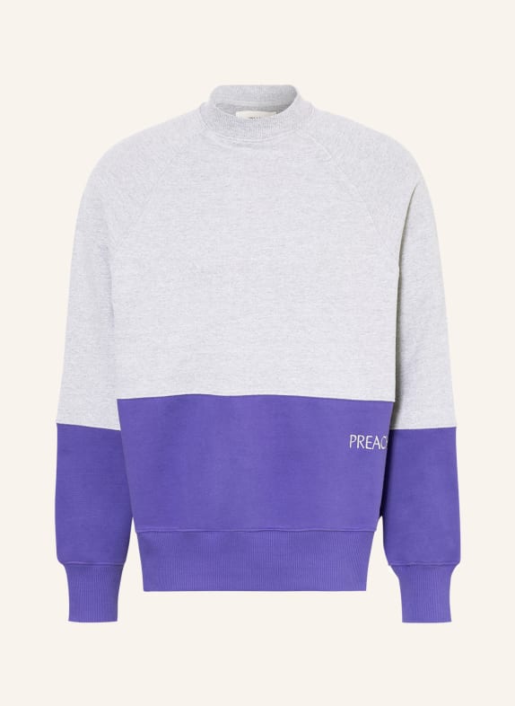 PREACH Sweatshirt SHIFTED REALITY GRAU/ LILA
