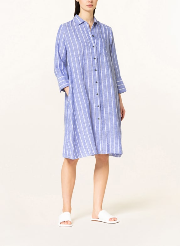 ROBERT FRIEDMAN Hemdblusenkleid aus Leinen mit 3/4-Arm