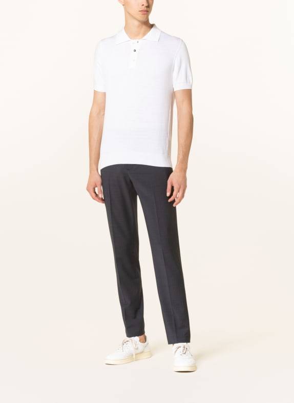 DRESSLER Gebreid poloshirt WIT