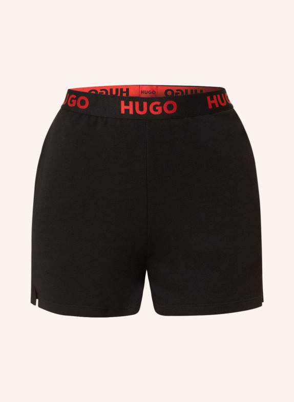 HUGO Lounge-Shorts SPORTY LOGO SCHWARZ