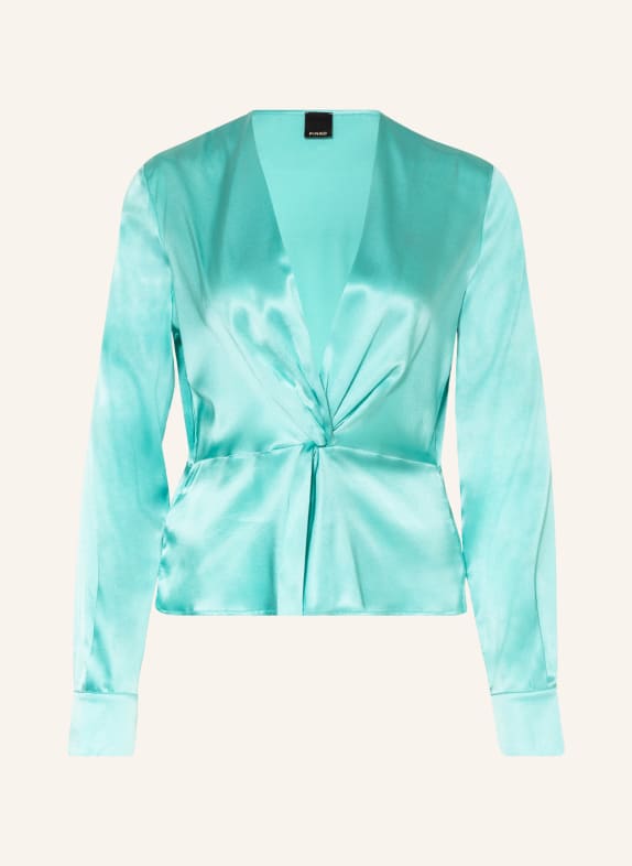 PINKO Shirt blouse BARADERO in silk MINT