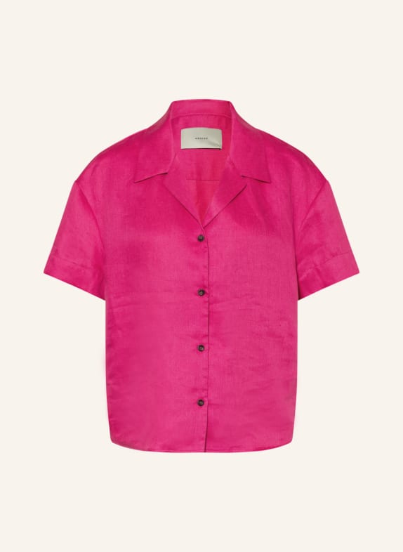 ASCENO Shirt blouse THE PRAGUE made of linen PINK