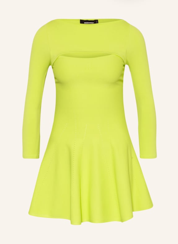 DSQUARED2 Dress with cut-out NEON GREEN