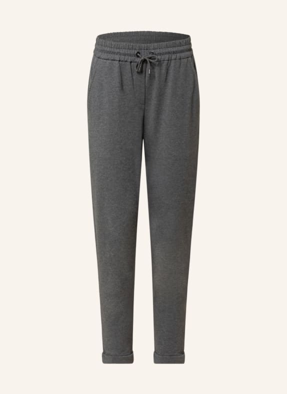BRUNELLO CUCINELLI Trousers in jogger style with decorative gems GRAY