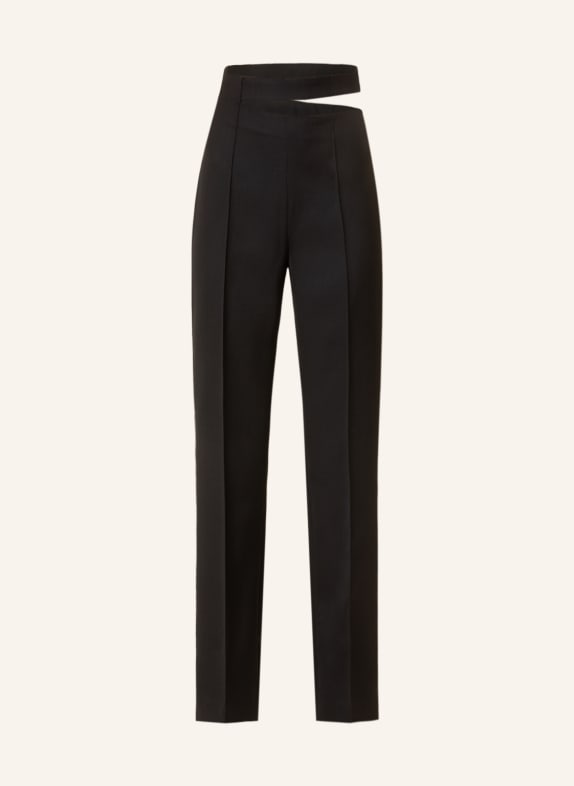 RÓHE Wide leg trousers with cut-out BLACK