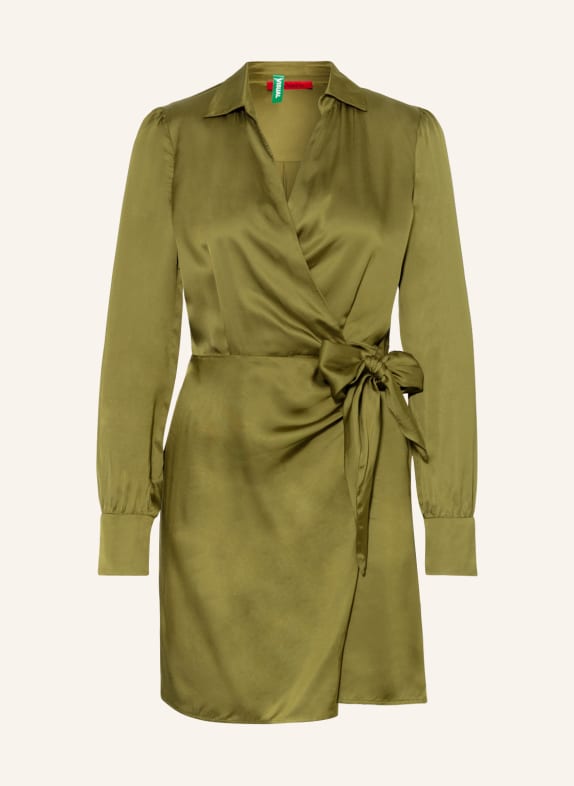 MAX & Co. Wrap dress DITTA made of satin OLIVE