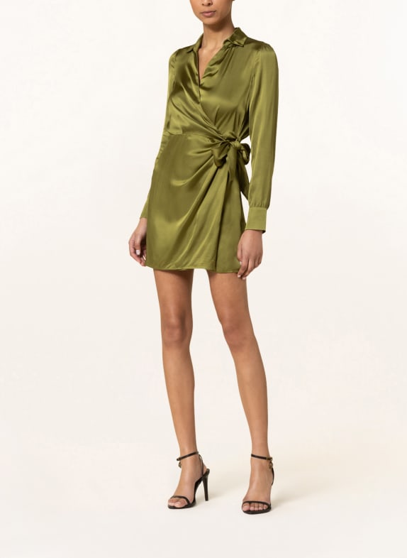 MAX & Co. Wrap dress DITTA made of satin OLIVE