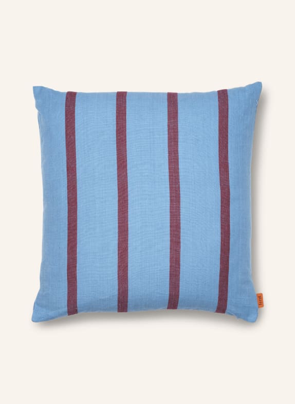 Ferm LIVING Decorative cushion cover LIGHT BLUE/ DARK RED