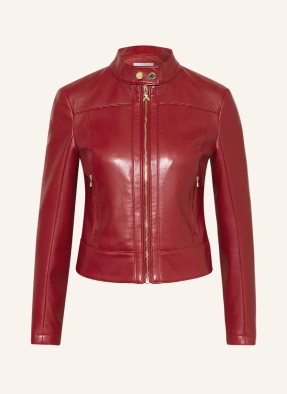 PATRIZIA PEPE Jacket in leather look DARK RED