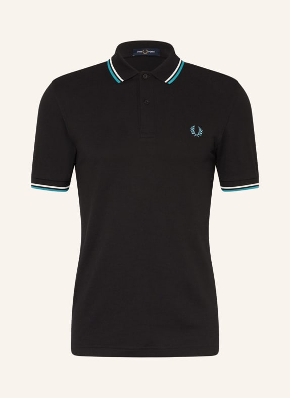FRED PERRY Piqué-Poloshirt M3600 Straight Fit SCHWARZ/ MINT