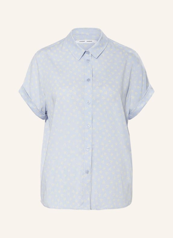 SAMSØE SAMSØE Shirt blouse MAJAN LIGHT BLUE/ LIGHT YELLOW
