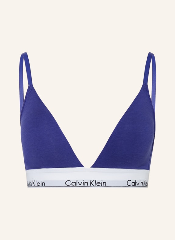 Calvin Klein Trojúhelníková podprsenka MODERN COTTON MODRÁ