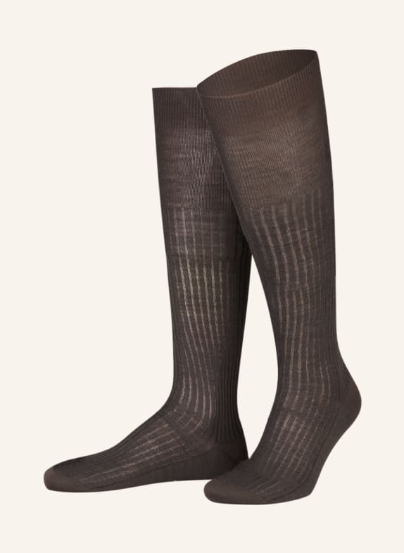 FALKE Knee socks LUXURY NO. 7 5930 BROWN