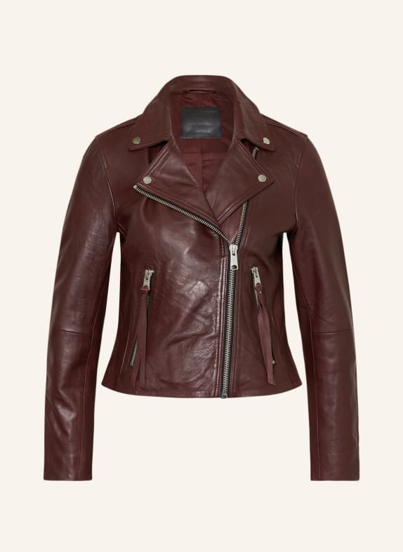 ALLSAINTS Lederjacke DALBY DUNKELROT