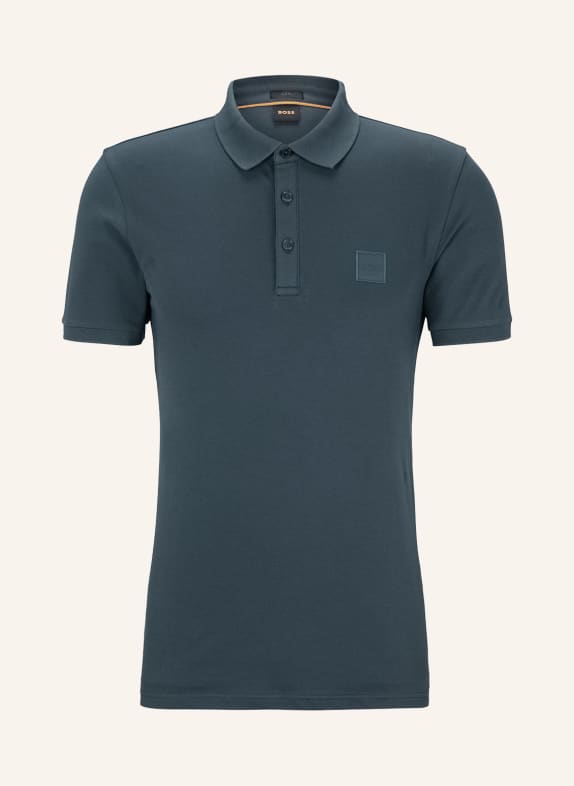 BOSS Piqué-Poloshirt PASSENGER Slim Fit DUNKELGRÜN