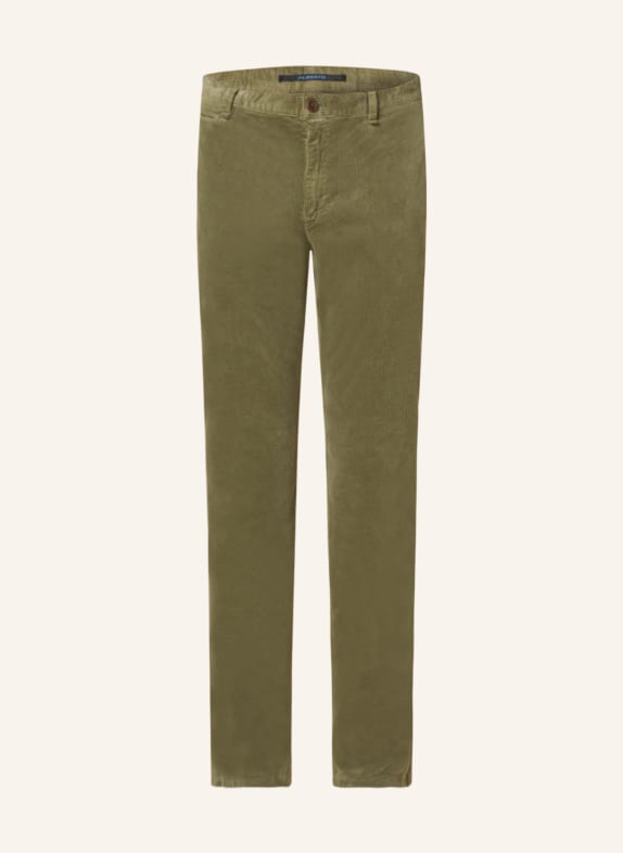 ALBERTO Cord-Chino STEVE Tapered Fit OLIV
