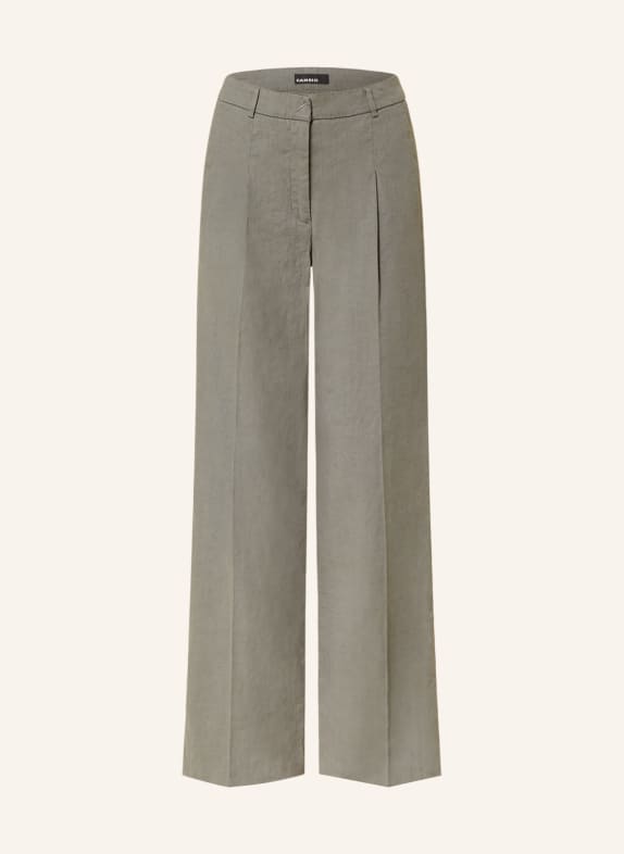CAMBIO Trousers MIRA with linen GRAY