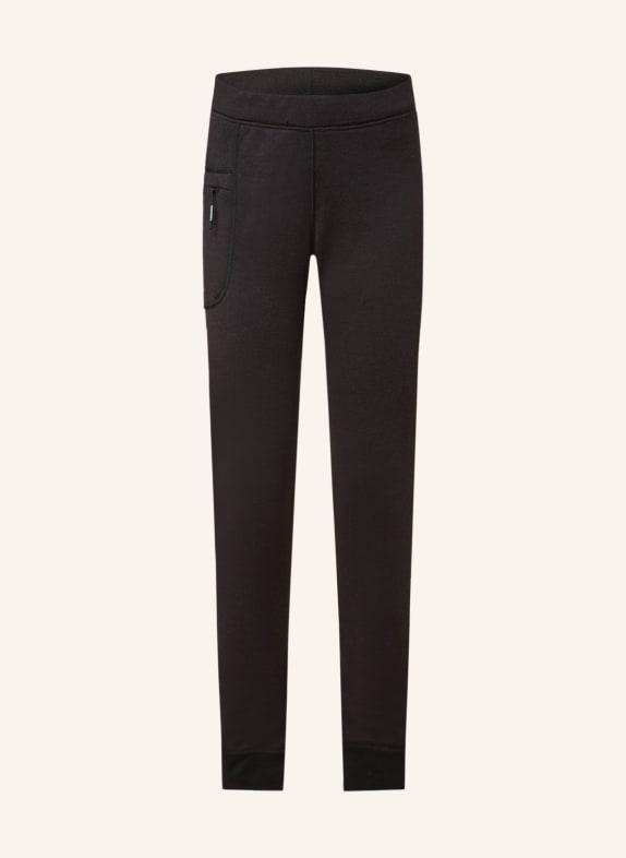 DEVOLD Functional baselayer trousers NIBBA made of merino wool BLACK
