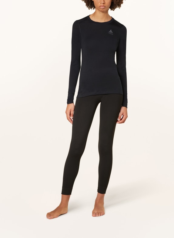 odlo Functioneel shirt NATURAL MERINO 200 van merinowol ZWART