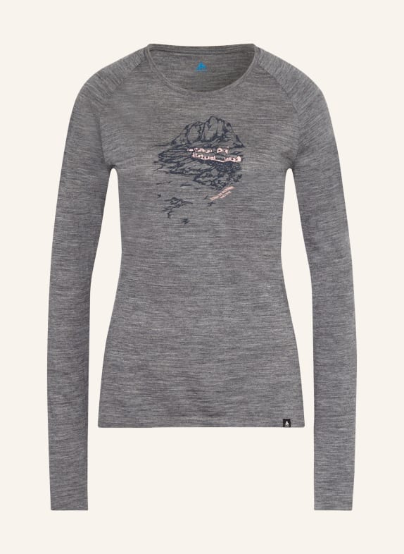 odlo Longsleeve ASCENT 365 aus Merinowolle GRAU