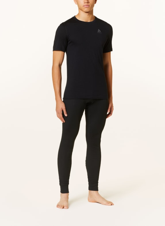 odlo T-shirt van merinowol ZWART