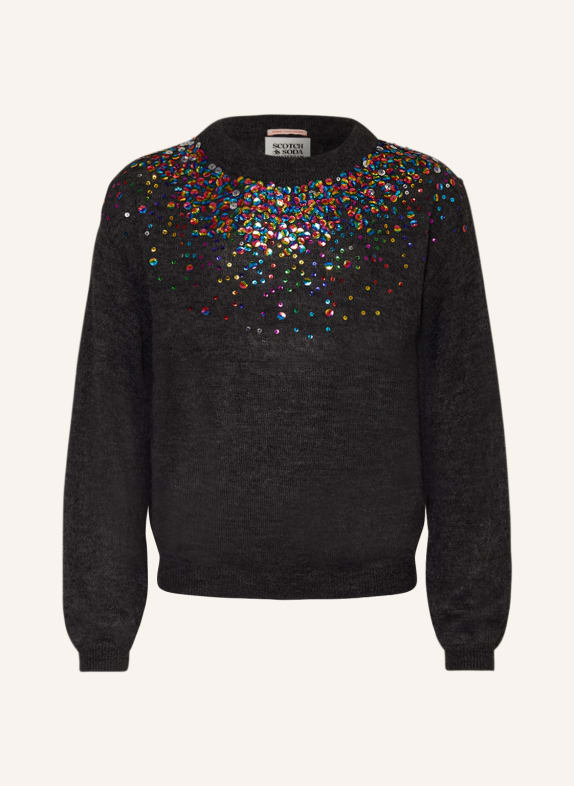 SCOTCH & SODA Pullover mit Pailletten GRAU/ BLAU/ PINK