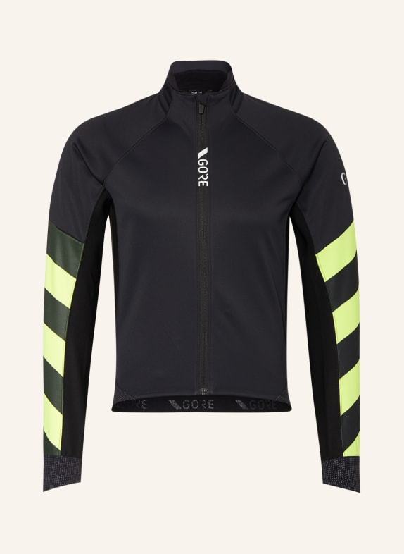 GORE BIKE WEAR Cycling jacket C5 GORE-TEX INFINIUM™ SIGNAL THERMO BLACK/ NEON YELLOW