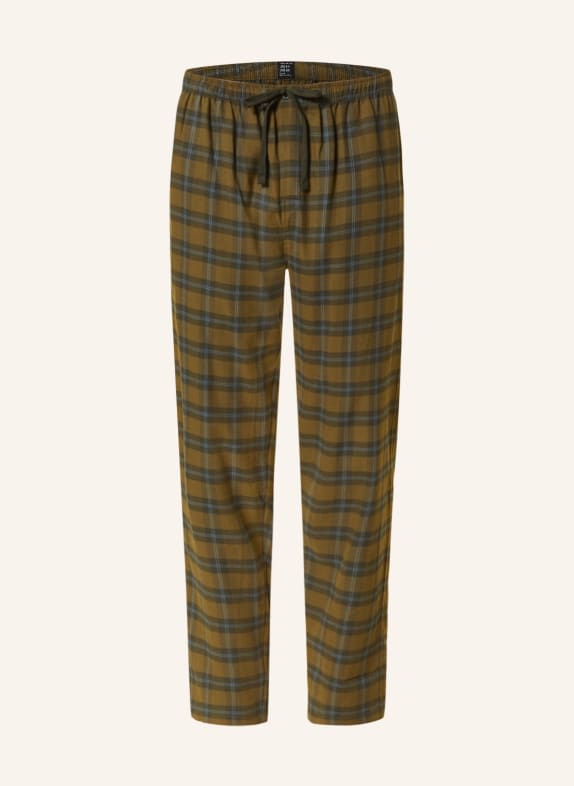 SCHIESSER Spodnie od piżamy MIX+RELAX OLIWKOWY/ CIEMNOZIELONY/ JASNONIEBIESKI