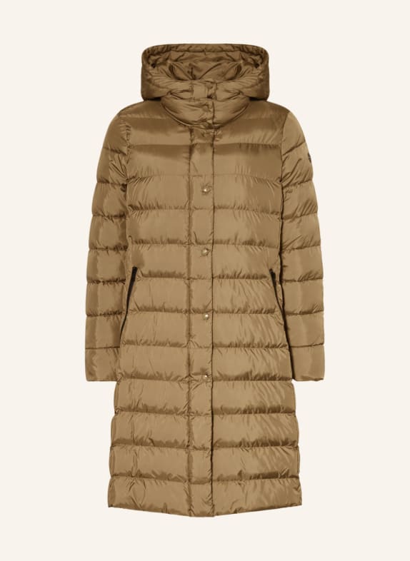 FUCHS SCHMITT Quilted coat with removable hood OLIVE