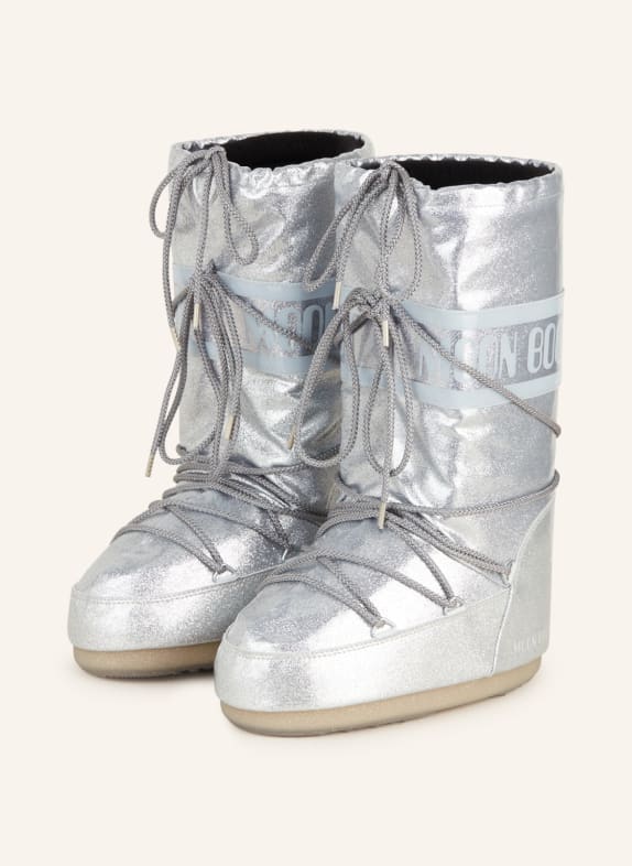 MOON BOOT Moon Boots ICON GLITTER SILBER