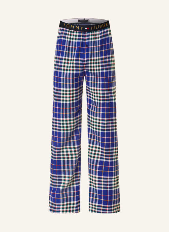 TOMMY HILFIGER Pajama pants in flannel BLUE/ GREEN/ WHITE