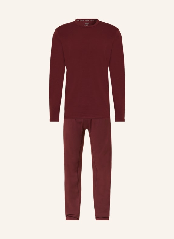 Calvin Klein Schlafanzug COTTON STRETCH DUNKELROT