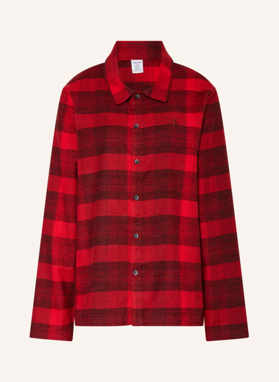 Calvin Klein Pajama shirt PURE FLANELL in flannel RED/ BLACK