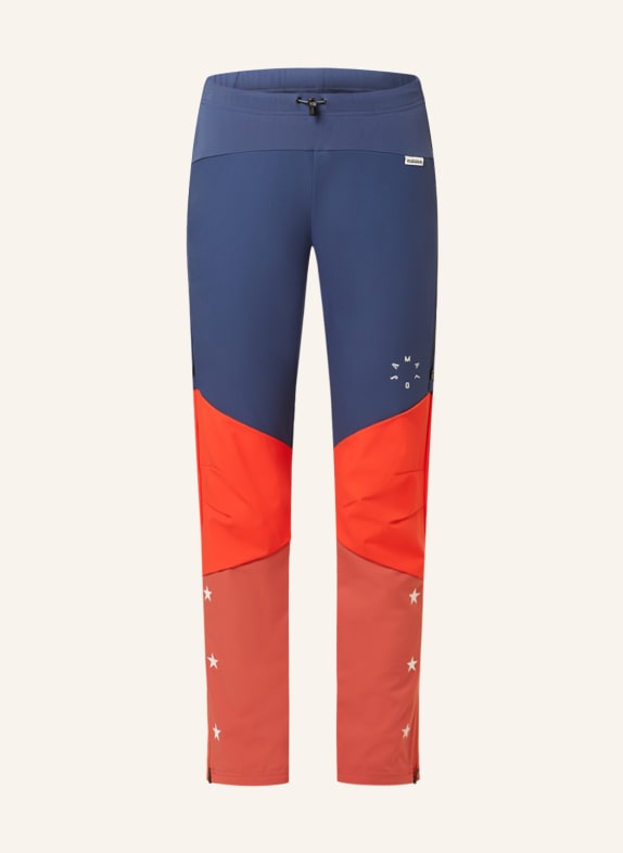 maloja Spodnie do narciarstwa biegowego NANINAM. PETROL/ CZERWONY