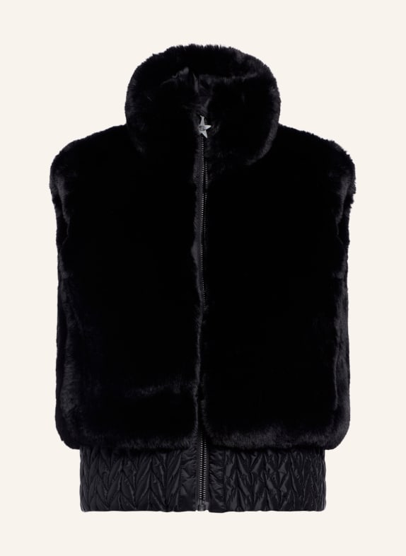 GOLDBERGH Faux fur vest SOPHIA BLACK