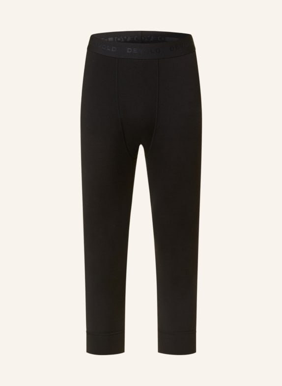 DEVOLD Functional underwear pants JAKTA in merino wool and with cropped leg length BLACK