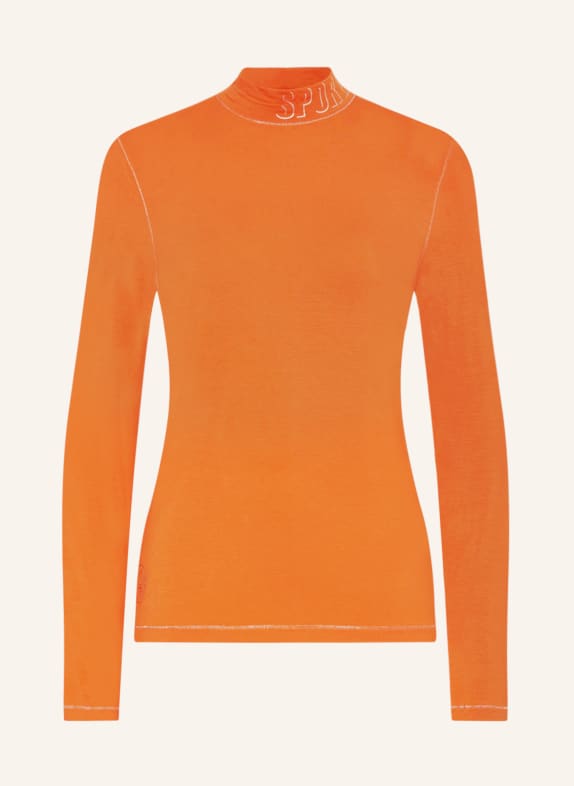 ULLI EHRLICH SPORTALM Longsleeve mit Glitzergarn DUNKELORANGE