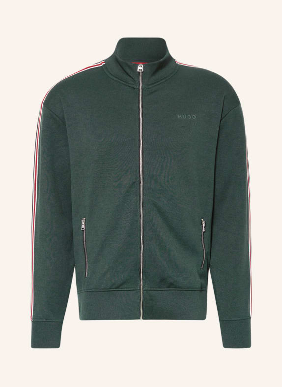 HUGO Sweatjacke DALPENS DUNKELGRÜN