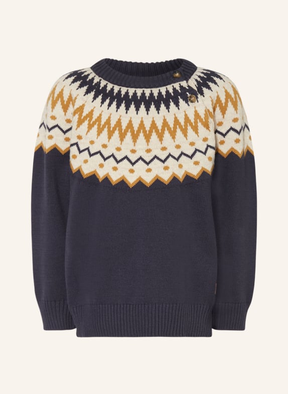 HUST and CLAIRE Pullover PORTER GRAU/ COGNAC/ CREME