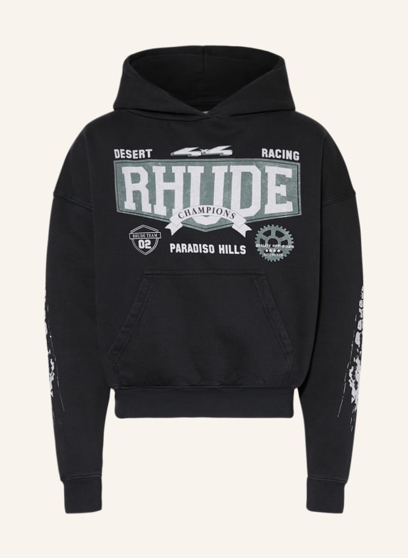 RHUDE Hoodie BLACK/ GREEN/ WHITE