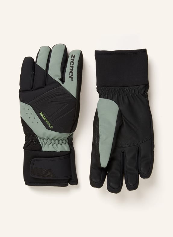 ziener Ski gloves GATIS AS® BLACK/ GREEN