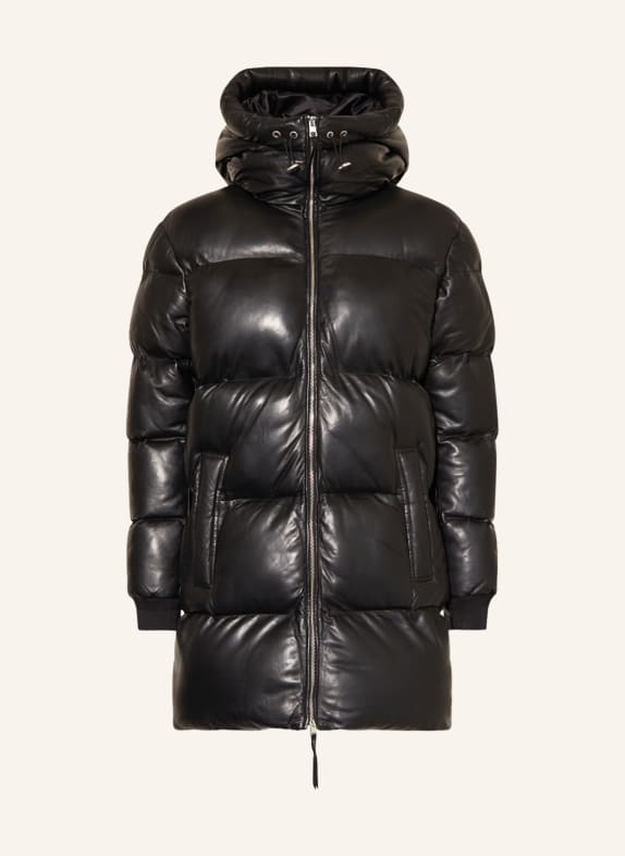 BALDESSARINI Steppjacke aus Leder SCHWARZ