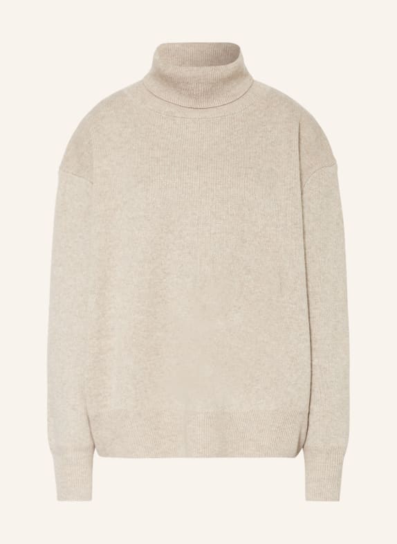 Delicatelove Oversized turtleneck sweater COPENHAGEN with cashmere BEIGE