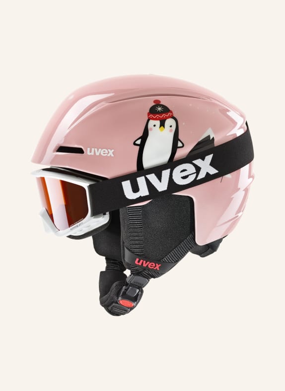 uvex Lyžařská helma VITI s lyžařskými brýlemi SPEEDY PRO RŮŽOVÁ