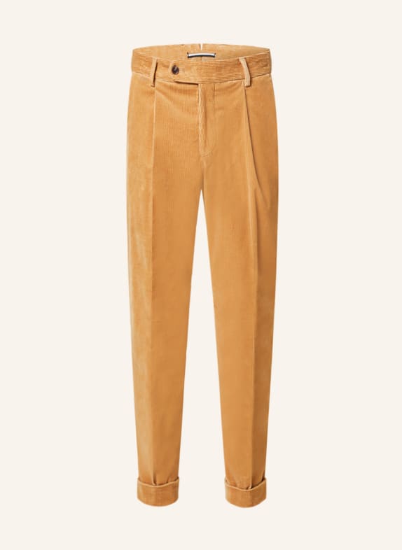 BOSS Corduroy trousers H-PERIN relaxed fit CAMEL