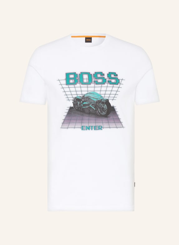 BOSS T-Shirt TEENTER WEISS/ GRÜN/ SCHWARZ