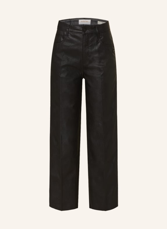 GANG 7/8 trousers CAROL in leather look BLACK